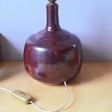 Lampe en céramique émaillée 1960 scandinave violet grès