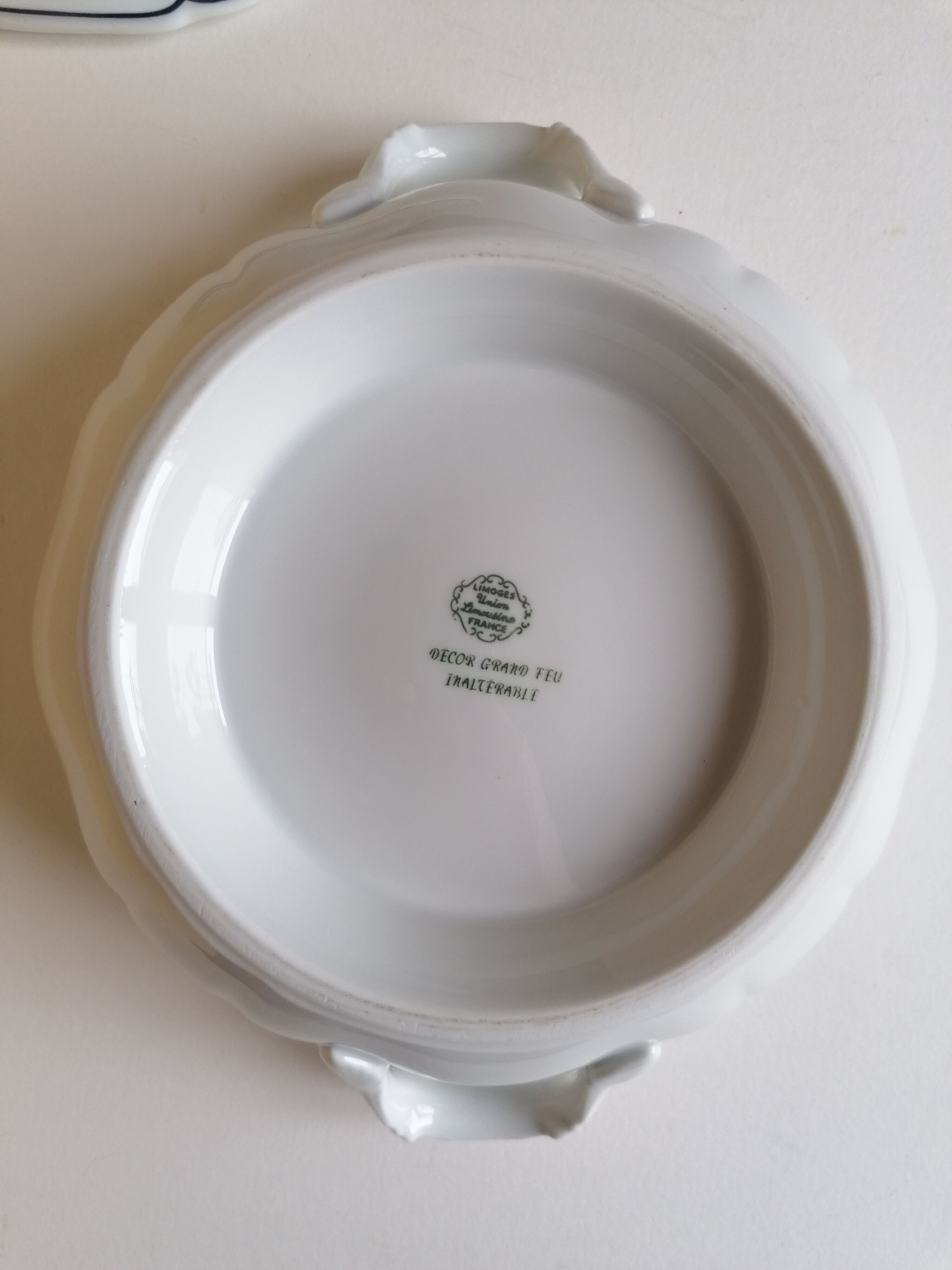Soup limoges porcelain old great fire