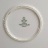 Large antique hollow plate in gilded porcelain – Tirschenreuth, Bavaria –