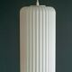 Large Italian architectural pendant loght in opaline glass - Attributed to Arredoluce.