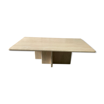 70's travertine coffee table