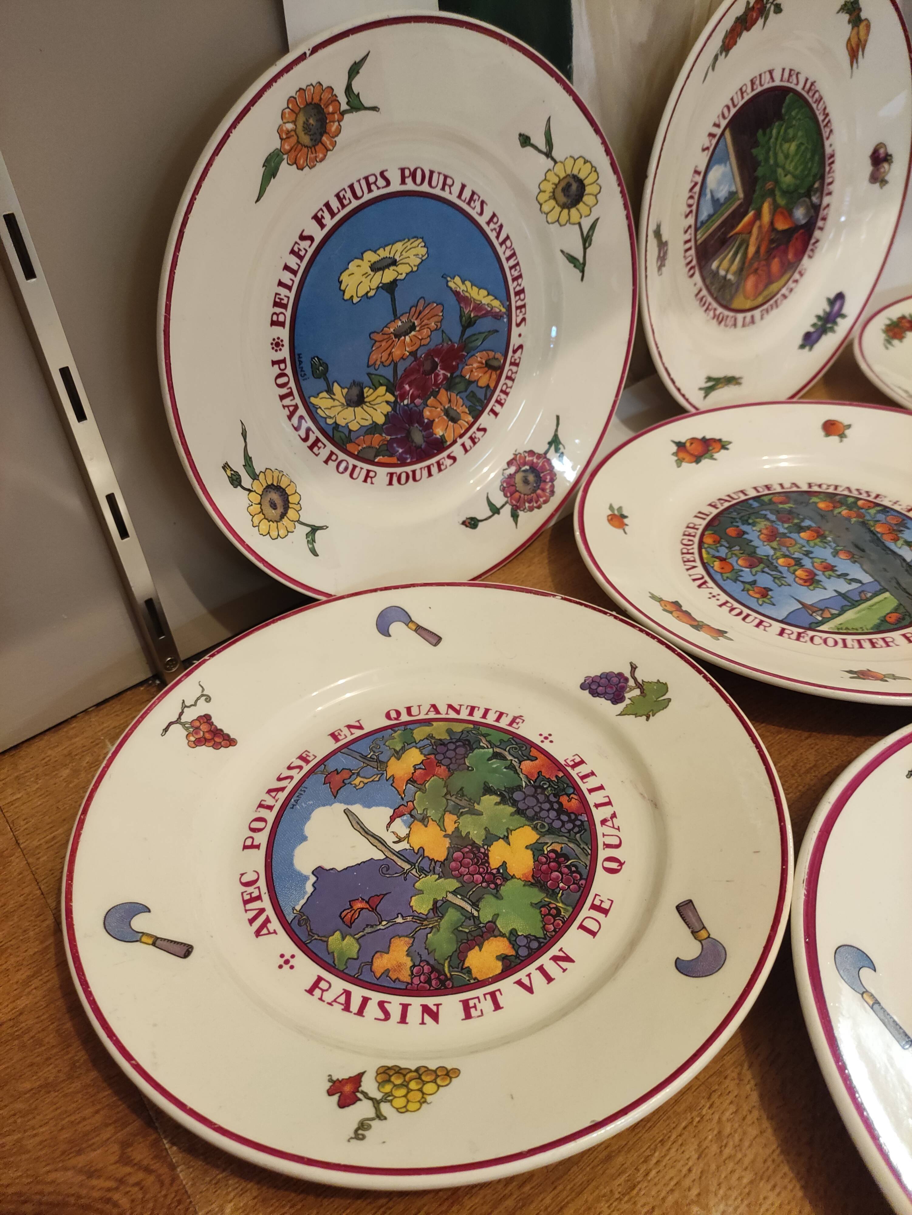 Lunéville 7 flat plates Potash by Hansi