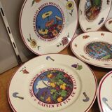 Lunéville 7 assiettes plates La potasse par Hansi