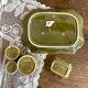 Antique Art Nouveau barbotine tobacco service