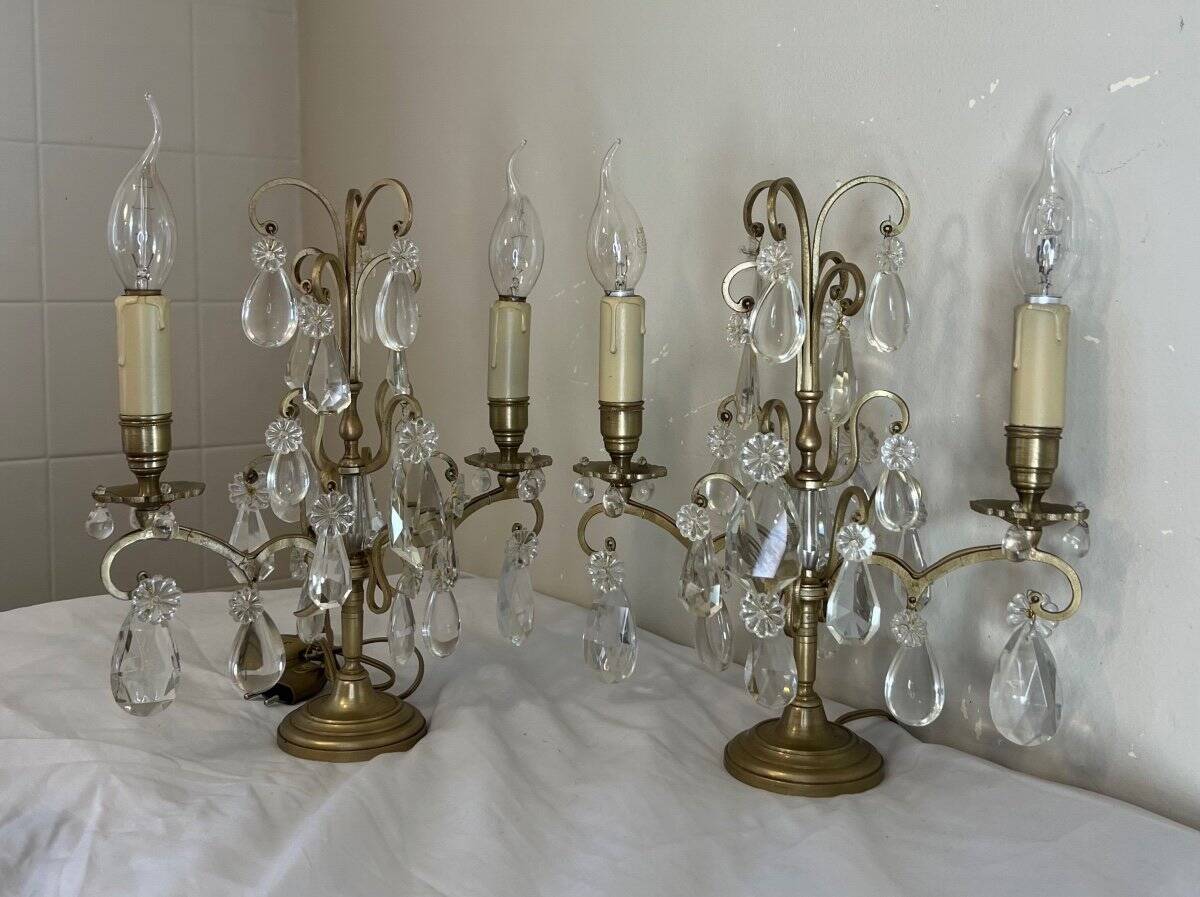 Pair of bronze candlesticks