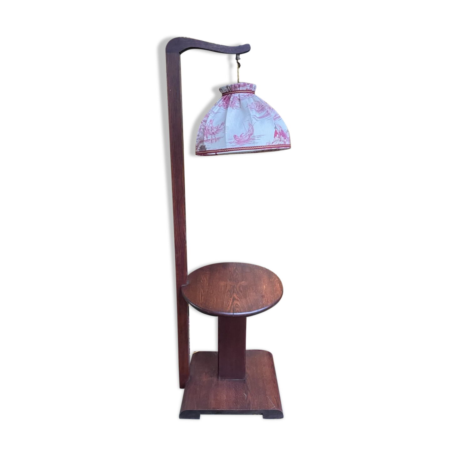 Vintage wooden floor lamp