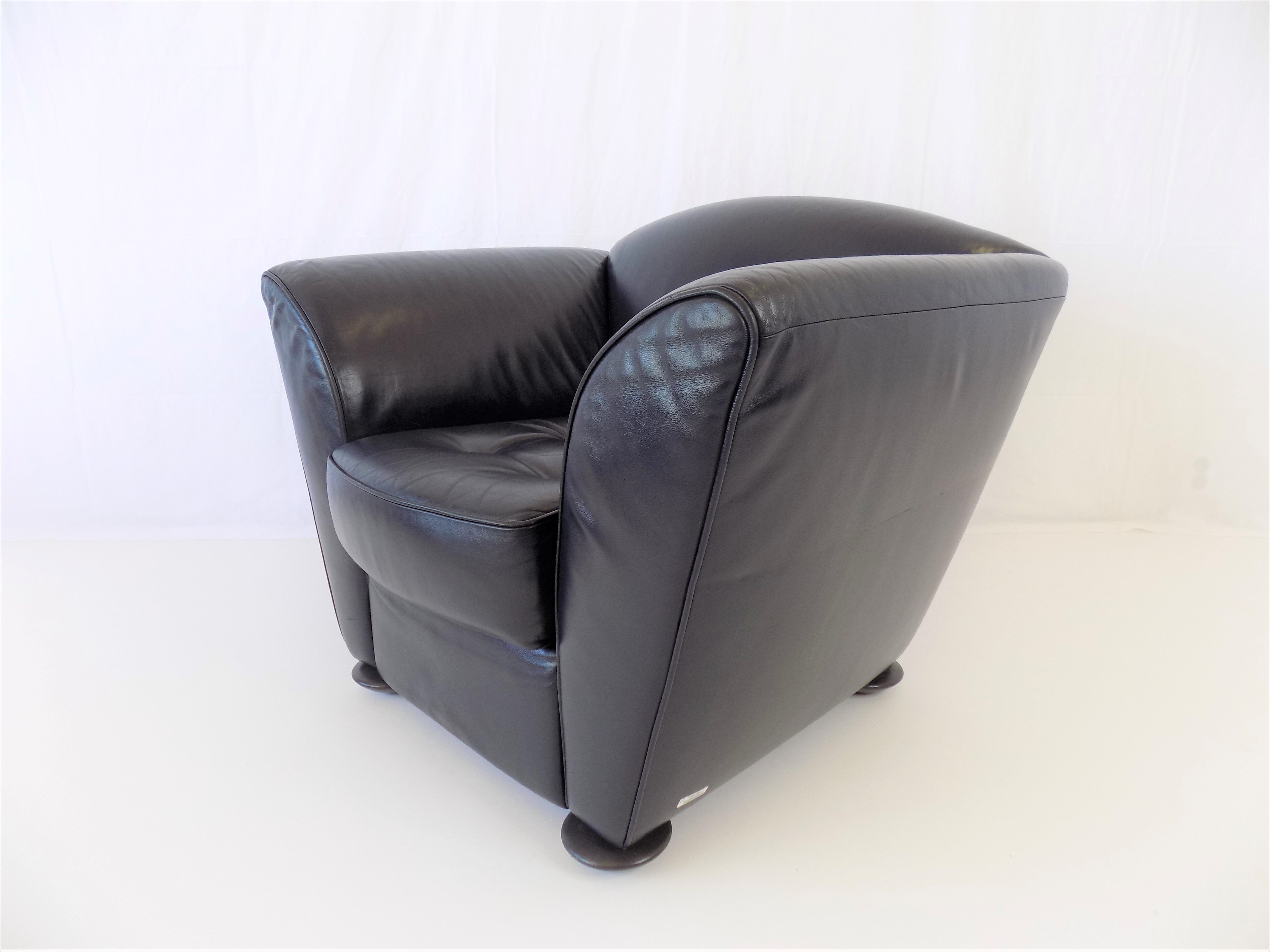 Cor zelda set of 2 leather armchairs by peter maly