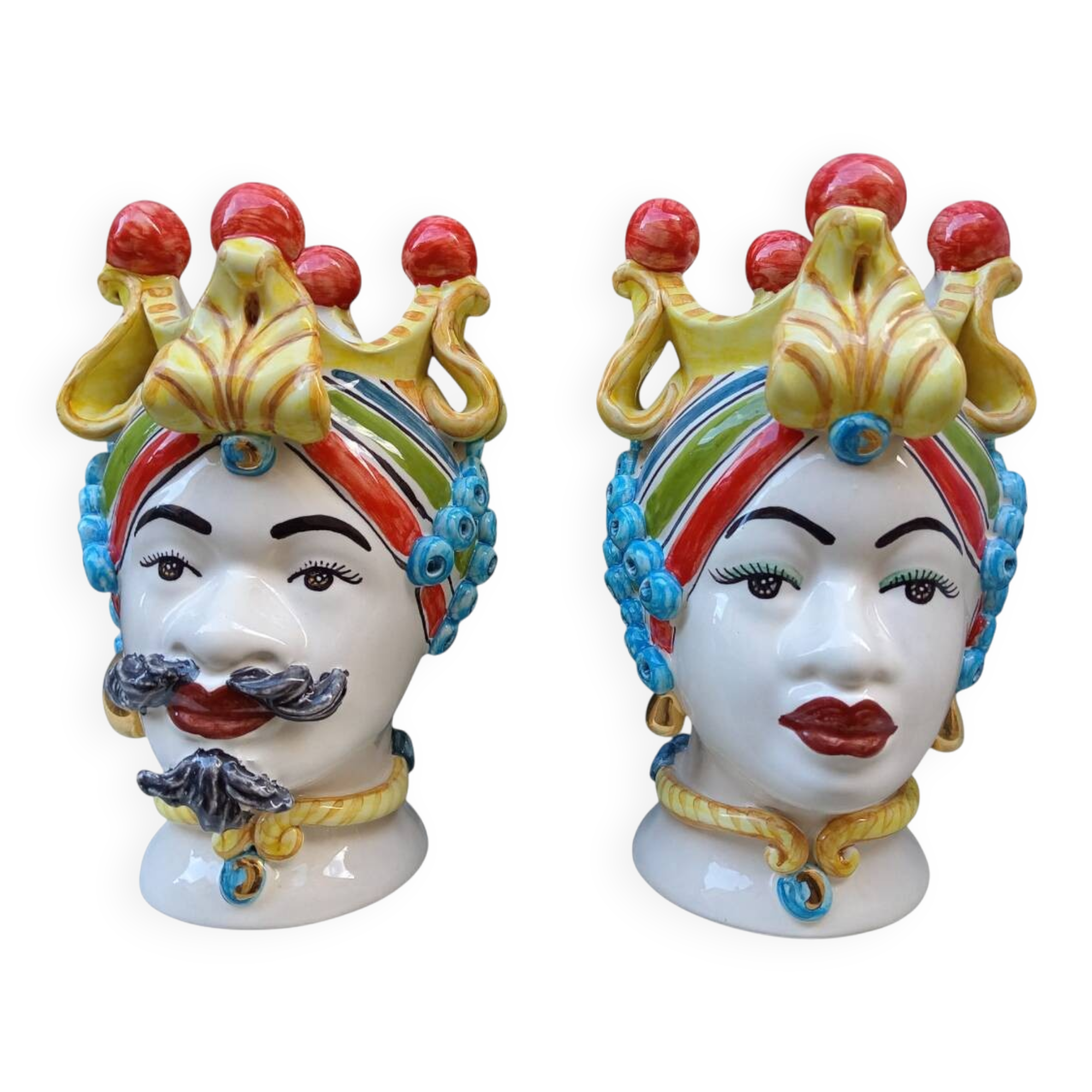 Teste di moro siciliane in ceramica
