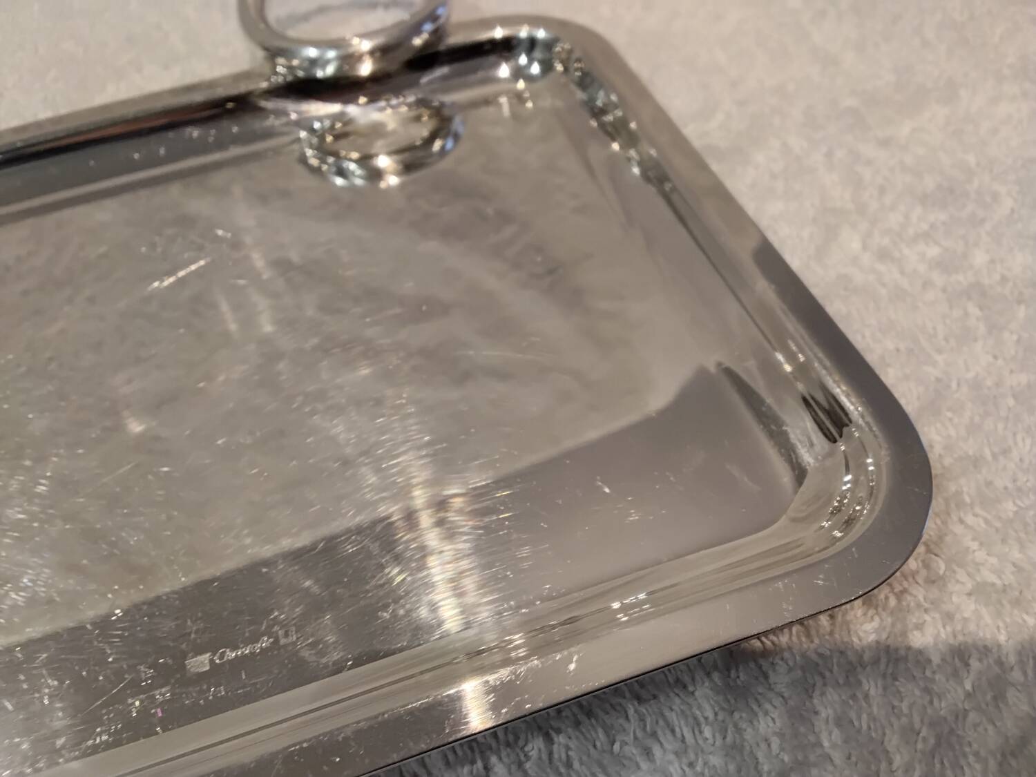 Christofle Vertigo Yainville silver-plated rectangular tray