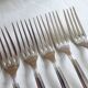 12 dessert forks, silver metal