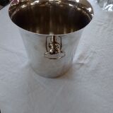 Champagne bucket in silver metal