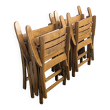 4 vintage folding garden armchairs – French work 1970-80