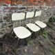3 old yellow formica chairs