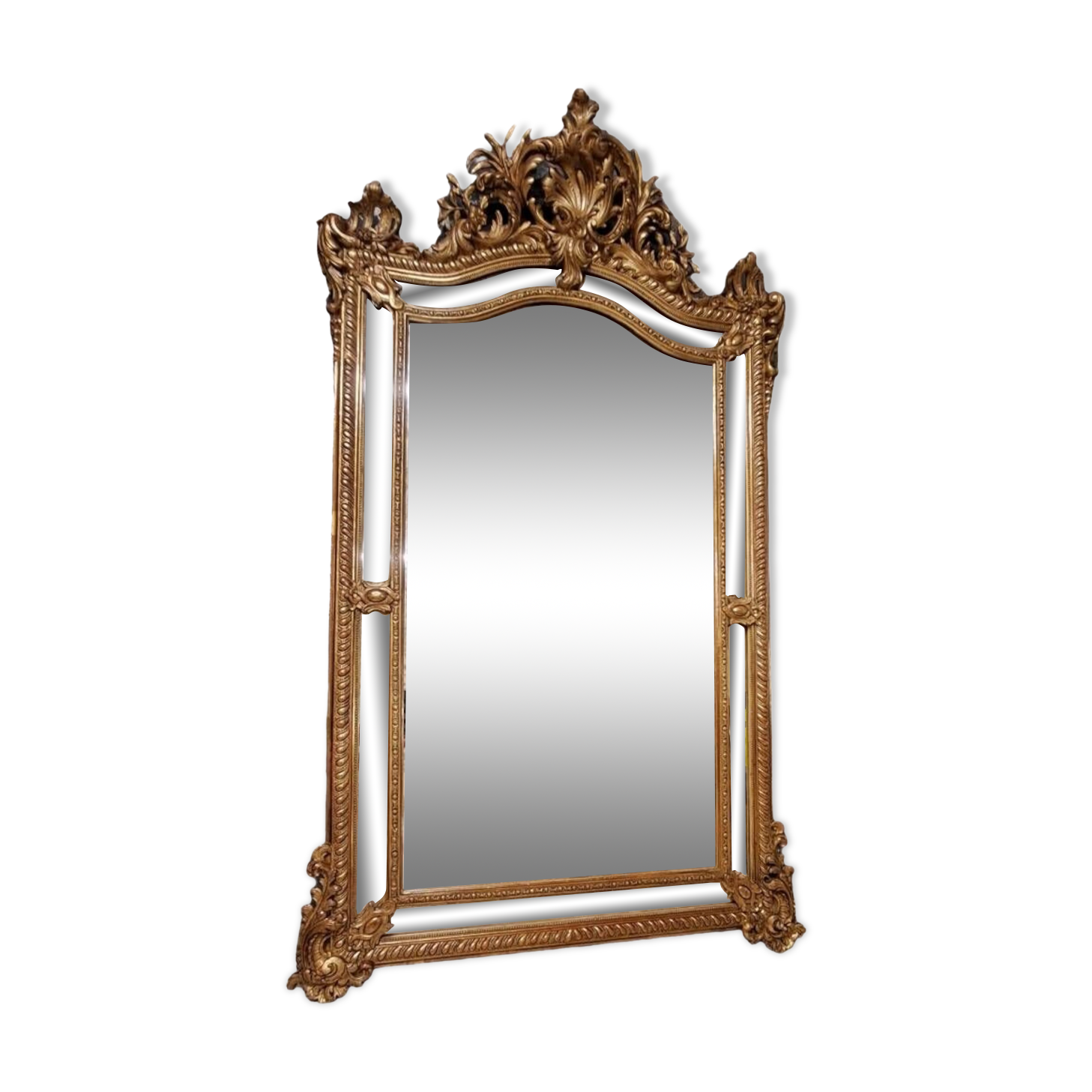 19th century mirror with parecloses 173 x 105