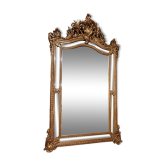 19th century mirror with parecloses 173 x 105