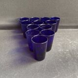 Blue liqueur glass set