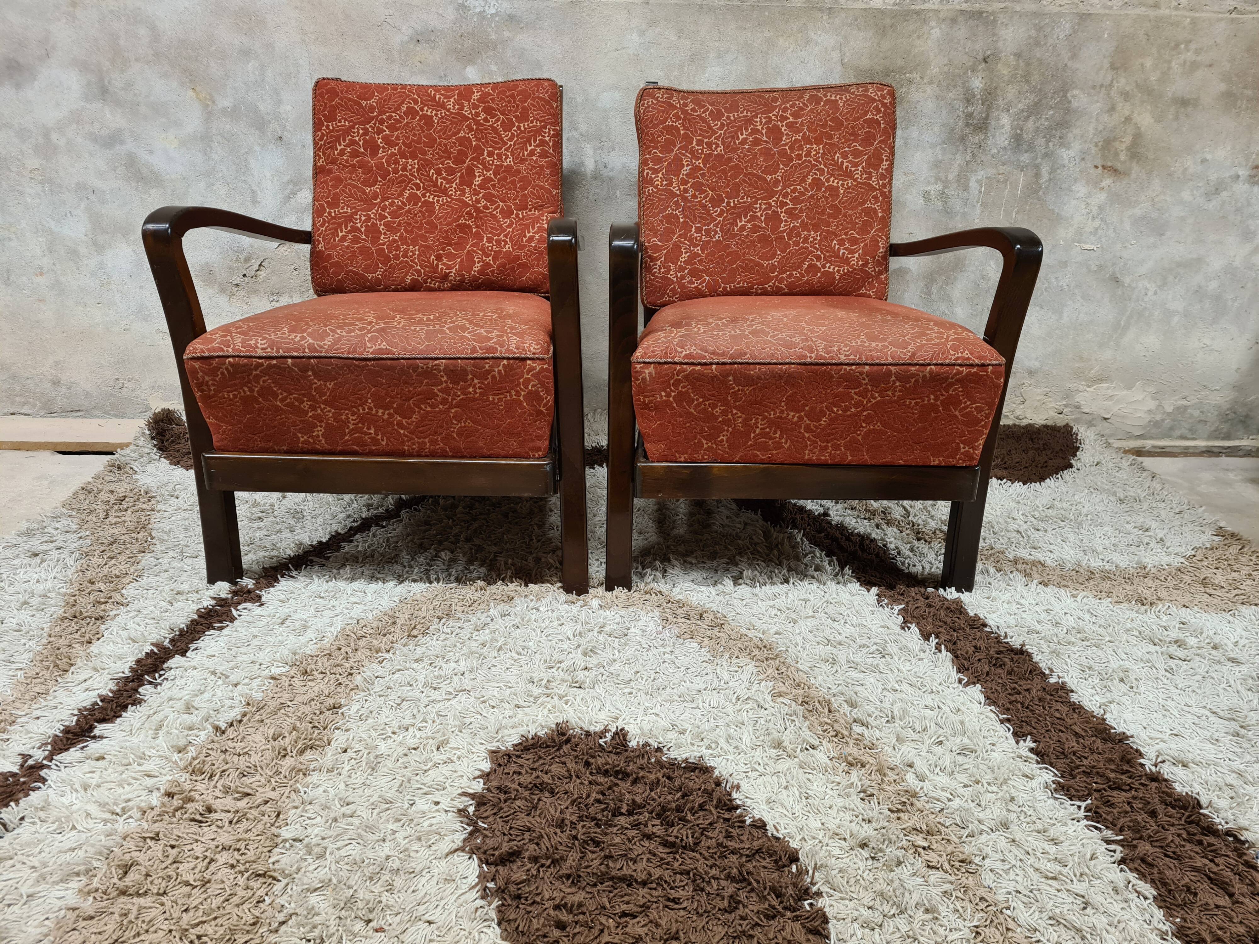 Pair of vintage armchairs year 1950