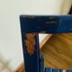 Blue painted wooden folding chair, Italy 1960