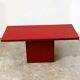 Vintage Italian Coffee Table in Red Granite with Silver Flecks, 1980s