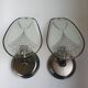 Pair of vintage art deco style glass wall sconces