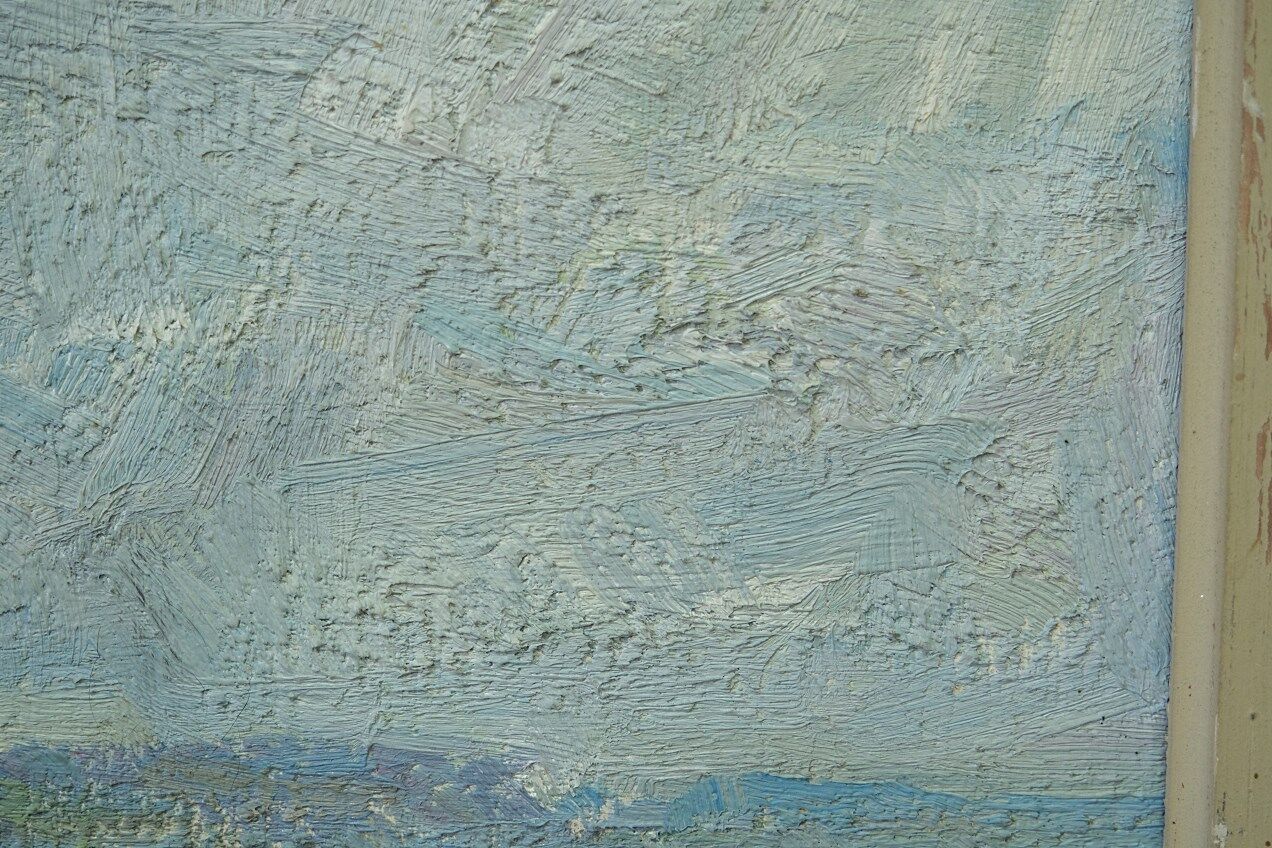 Carl Berndtsson, Swedish Modern Landscape, 1960s, Oil on Canvas, Framed