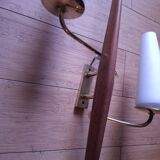 60's teak wall light from Maison Lunel
