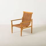 Pair of wicker lounge chairs from uluv, czechoslovakia, 1960s
