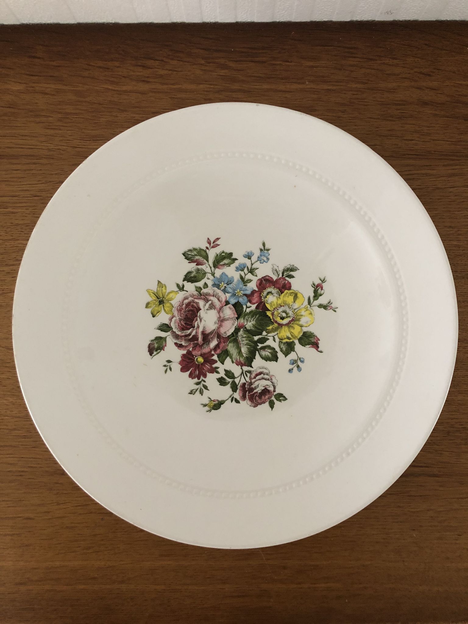Antique earthenware dish from Luneville China Keller and Guerin 1889 "Chaillot de Vercor"