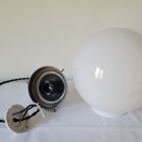Opaline ball hanging lamp