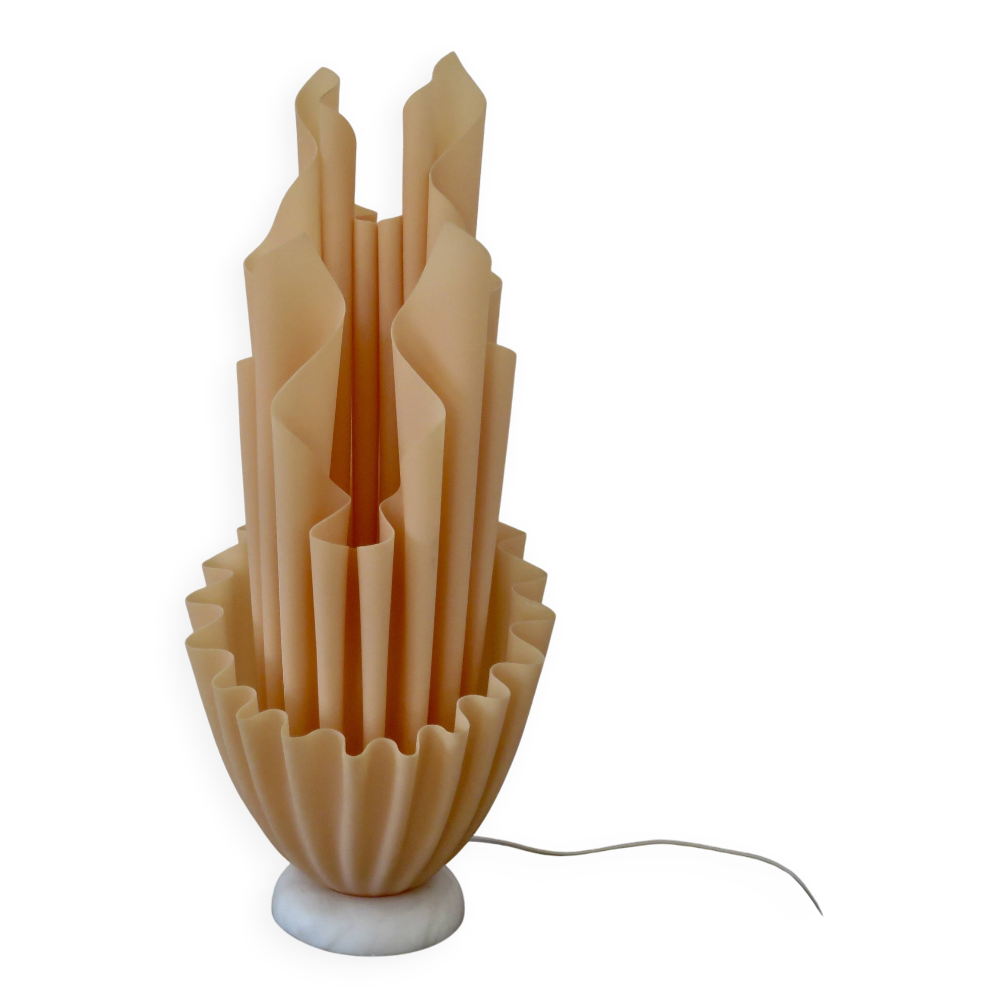 Draped lamp "corolle" by Georgia Jacob, model XXL 65cm, mid century, 70