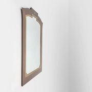 Sophisticated Belgo Chrome graphical mirror, Belgium ca. 1980