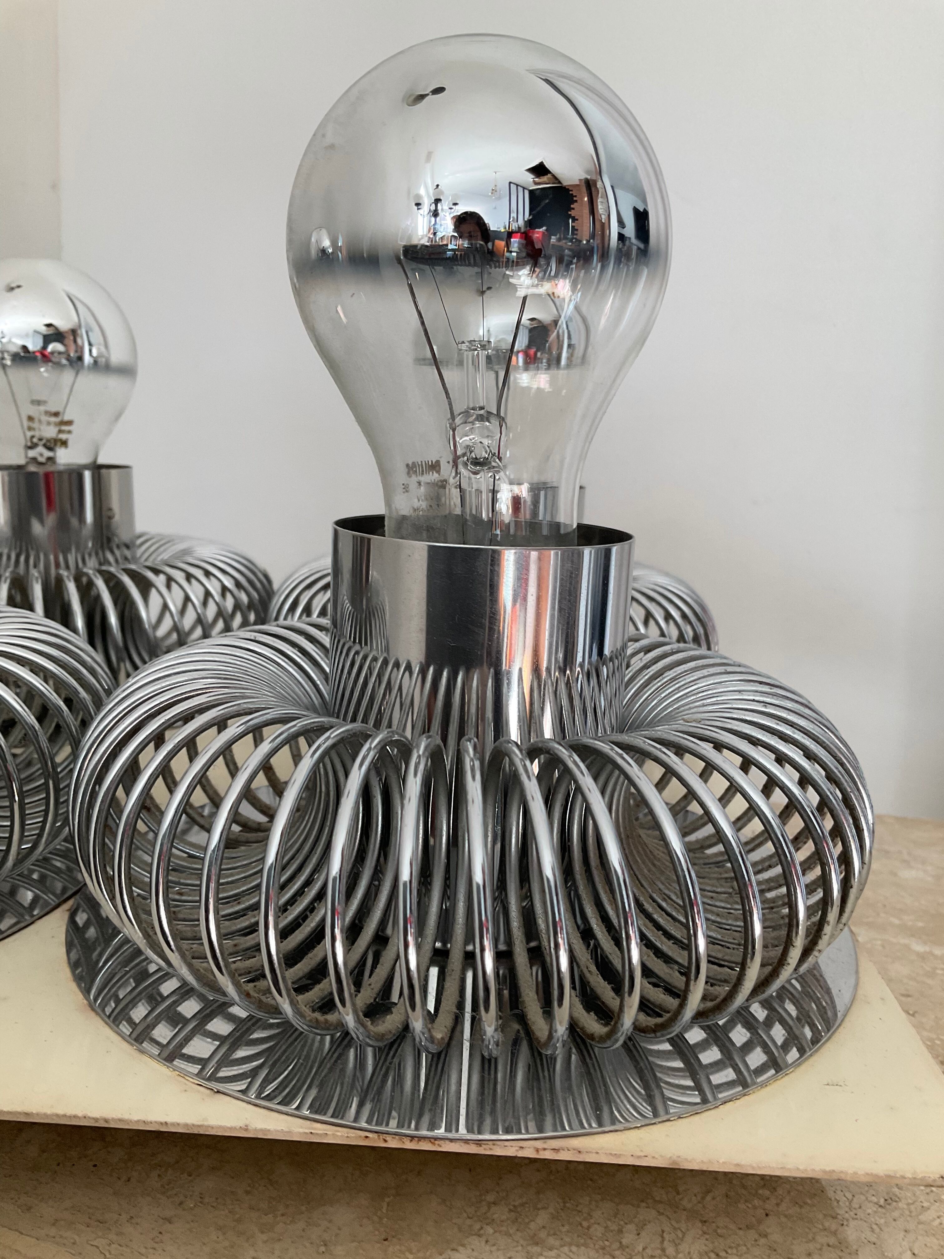 Wall lamp Spring Andréa Lazzari 60s