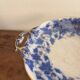 Blue faience shower footrest Bryonia H&C 19th Century Art Nouveau Hache Vierzon
