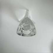 Sculptural candlestick "Ergolo" in crystal - Angelo Mangiarotti for Cris
