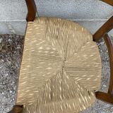 Antique straw armchair