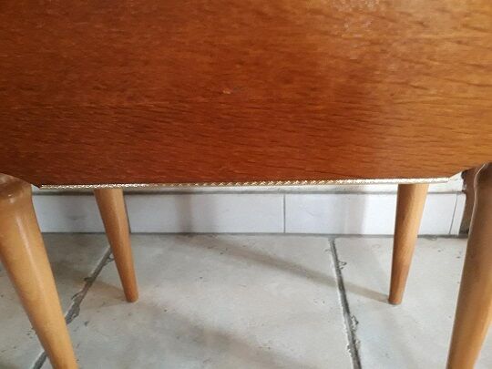Bedside 60s blond wood