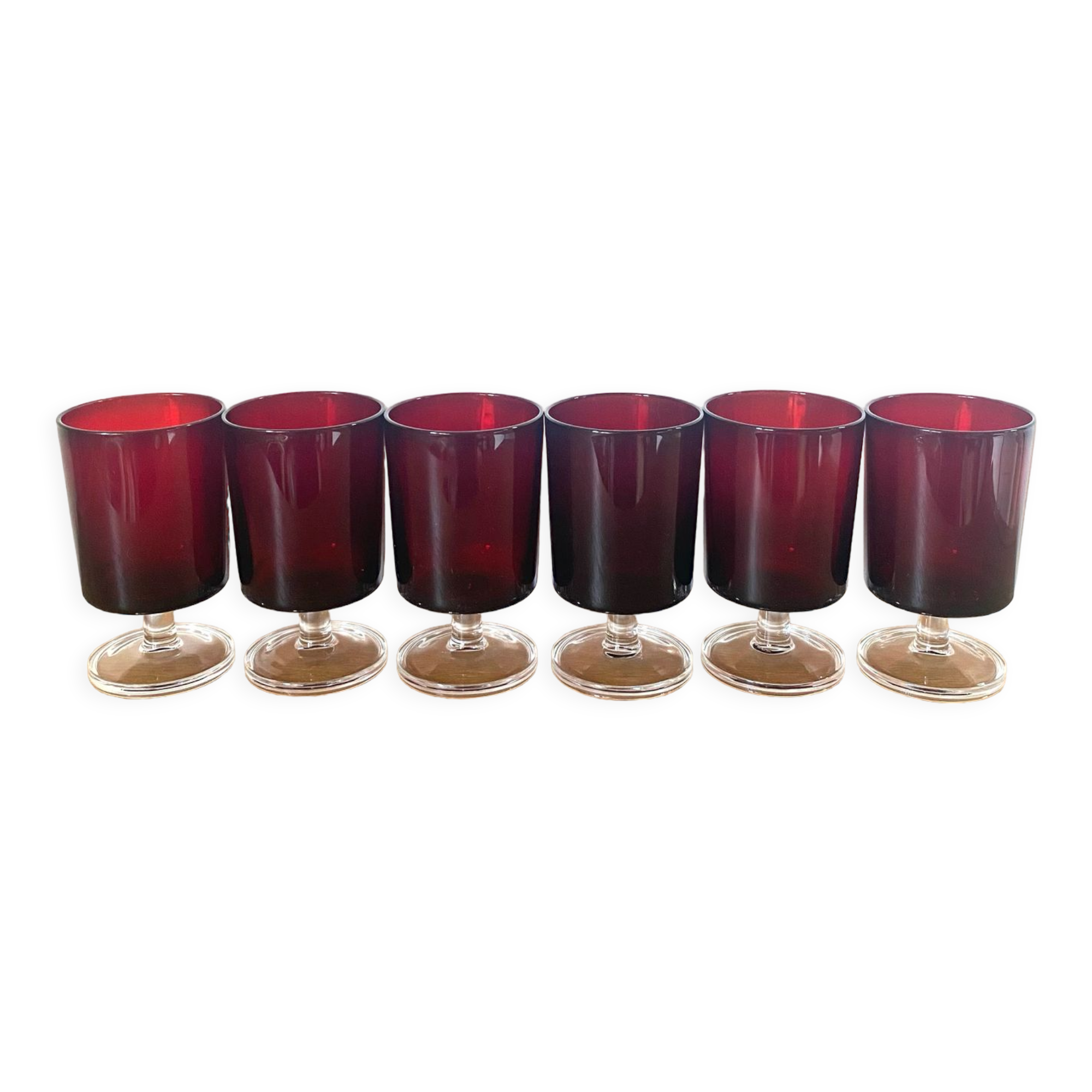 Luminarc red jumper water glass service