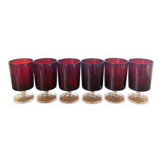 Service de verres à eau luminarc cavalier rouge