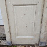Old moulded woodwork door with 18th /19th round glass