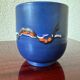 Cache pot céramique bleu années 60