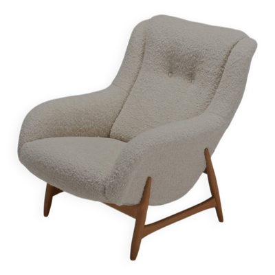 Rare fauteuil de salon de Bengt Ruda pour Artifort en tissu de laine, Hollande, années 1960