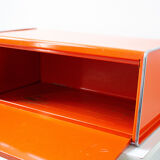 Vintage Brabantia (Holland) Orange Metal Bread Box
