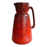 Red vintage vase Wächtersbach ceramics, jug vase, flower vase, ceramic vase