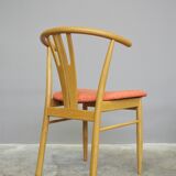 Set of 11 modern curved wood oak chairs