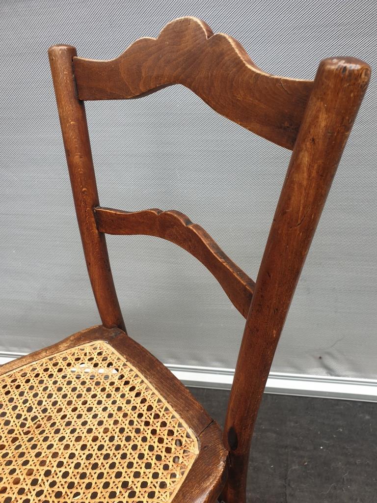 Pair chairs cans d'estaminet XIXth