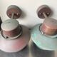 Pair of Classic Danish Vintage Outdoor Wall Lamps in  Copper
