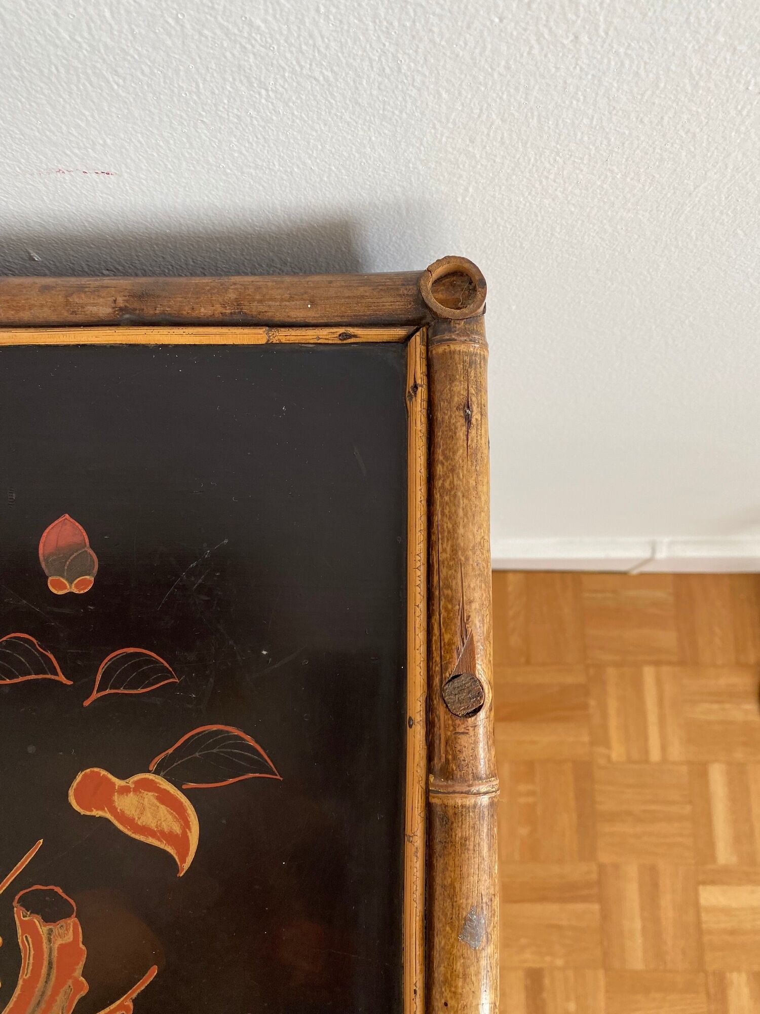 Original Victorian furniture in lacquered bamboo from the 19th century, chinoiserie