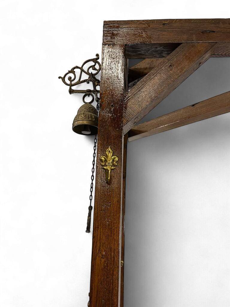 Vintage wooden high bar/counter/bar cabinet with cloche