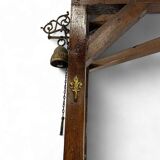 Vintage wooden high bar/counter/bar cabinet with cloche