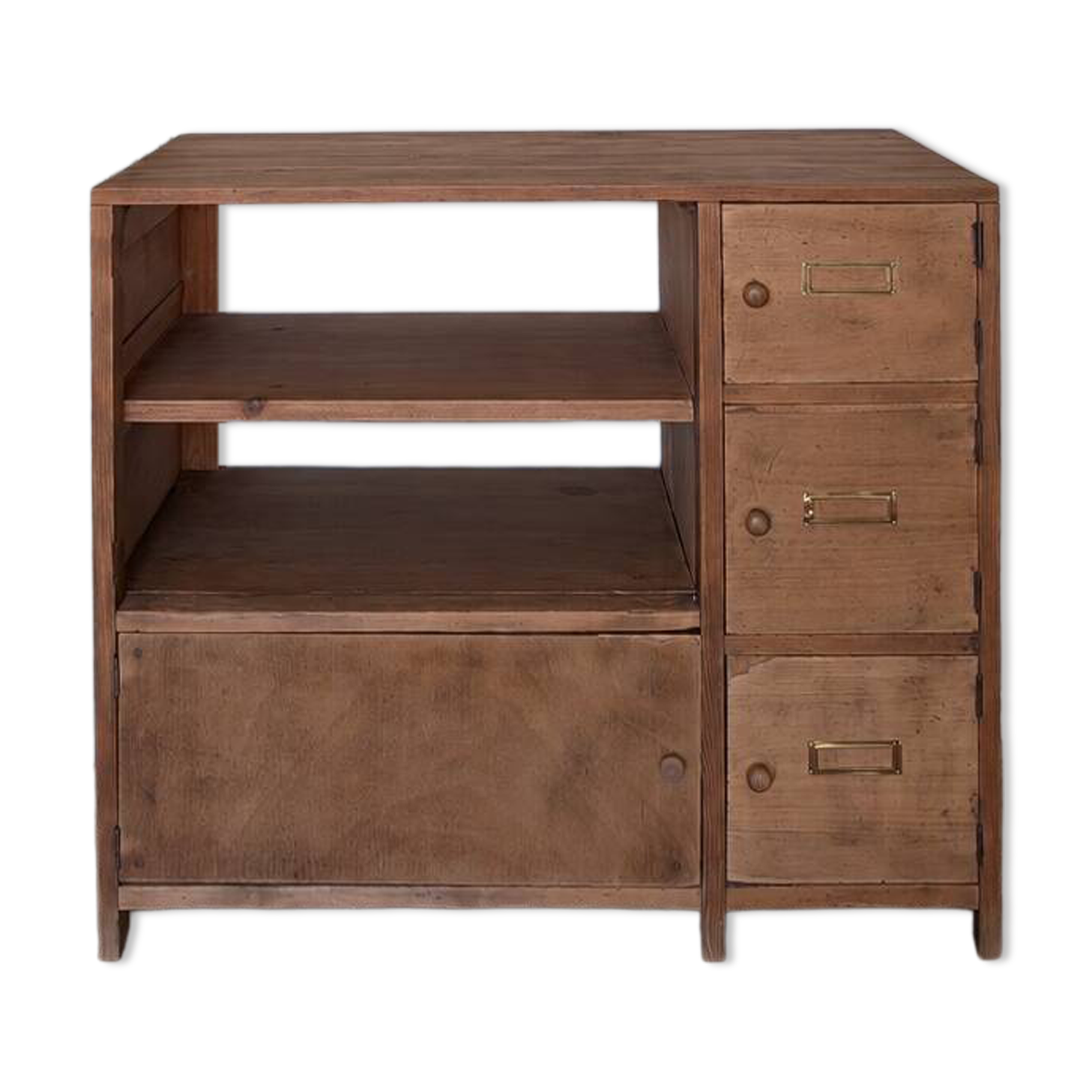 Old small workshop furniture made of wood.